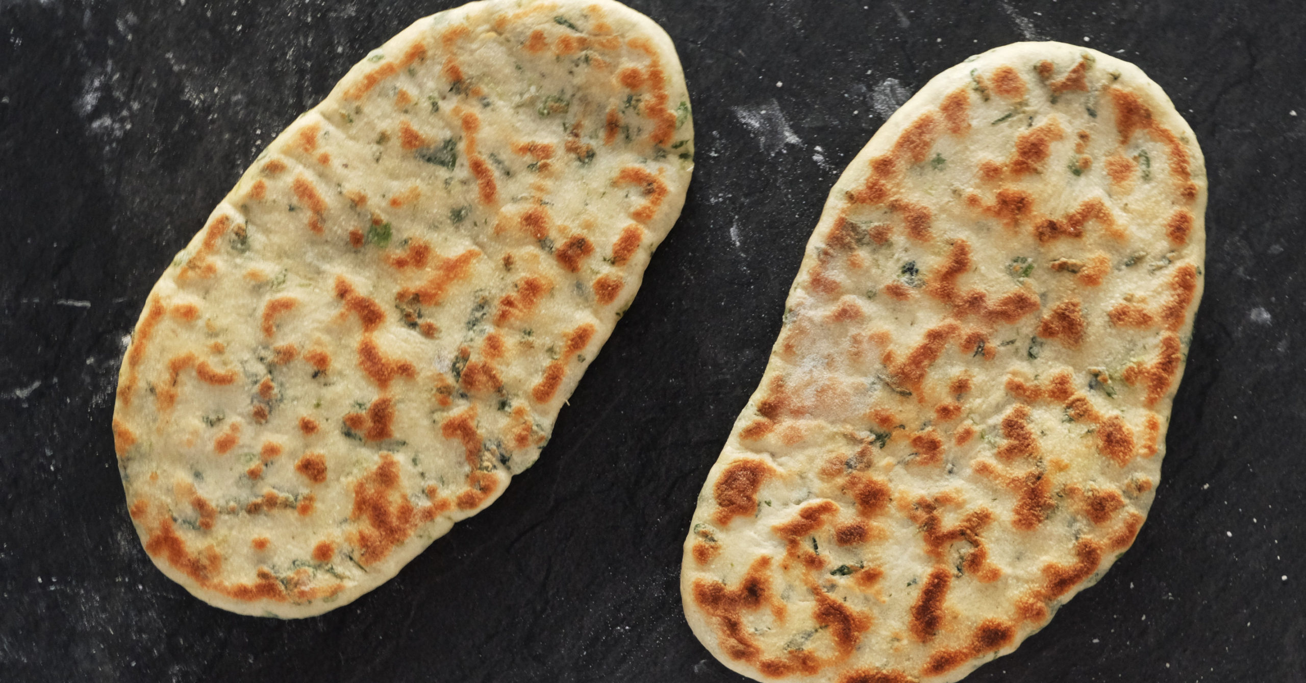 Spinach & herb flatbreads