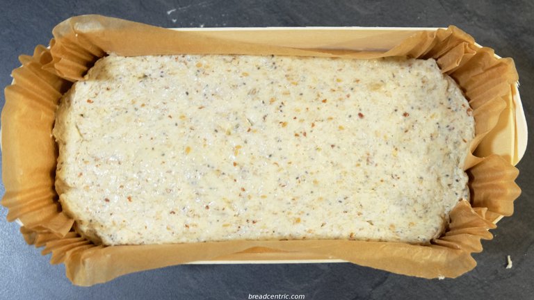 Dough in a tin